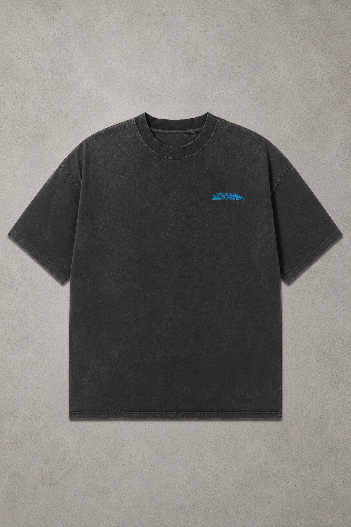 Jed North Men's Vintage Washed Oversized T-Shirt - Charcoal Black