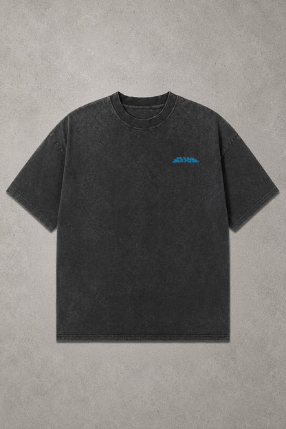 Jed North Men's Vintage Washed Oversized T-Shirt - Charcoal Black