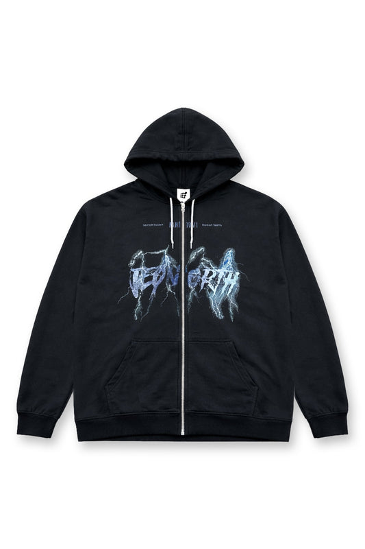 Jed North Men's Limited Edition Zip-Up Hoodie - Lightning Black