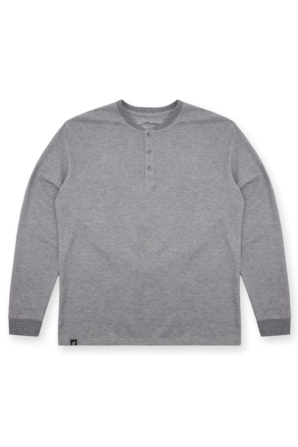 Jed North Men's Waffle Knit Henley Long Sleeve T-Shirt - Dark Gray