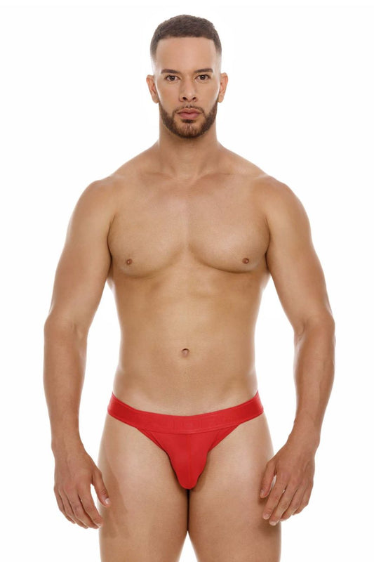 Red athletic briefs jor 2050 element thongs with smooth form-fitting design for activewear use