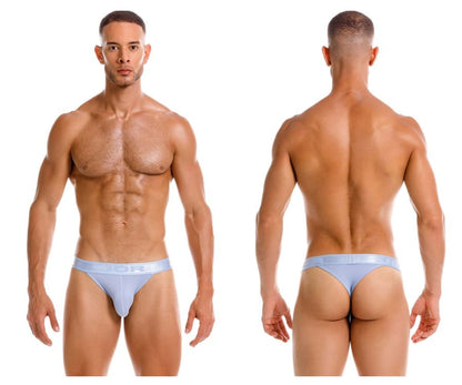 Light blue JOR 2144 Element athletic briefs with a subtle logo on the waistband designed for comfort and style