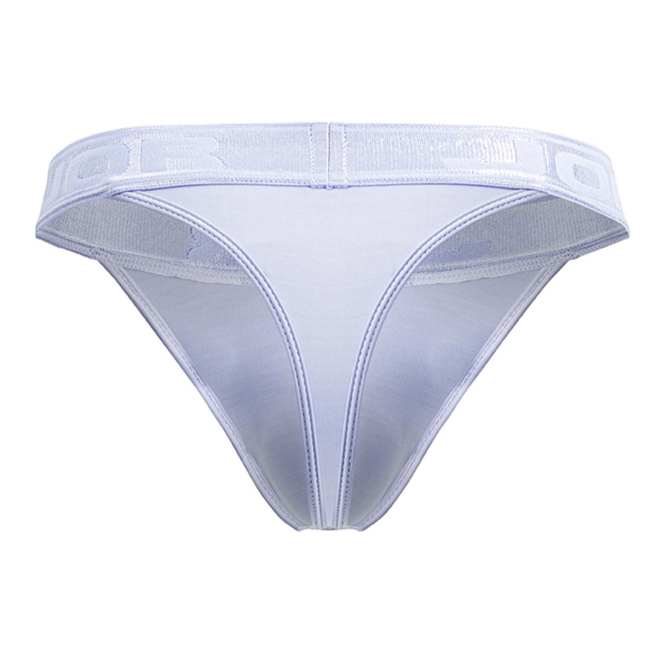 Light blue jor 2144 element thong with white sheer mesh and wide translucent waistband with embossed branding