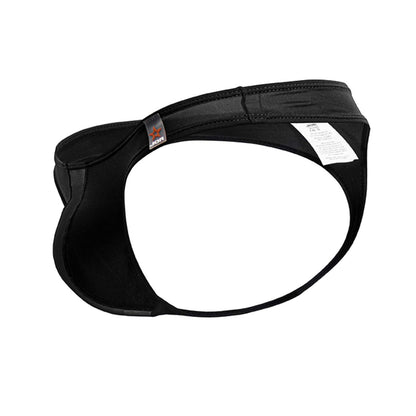 Black jon jor 2151 apolo thong with sleek form-fitting design and smooth fabric, shown from the back side