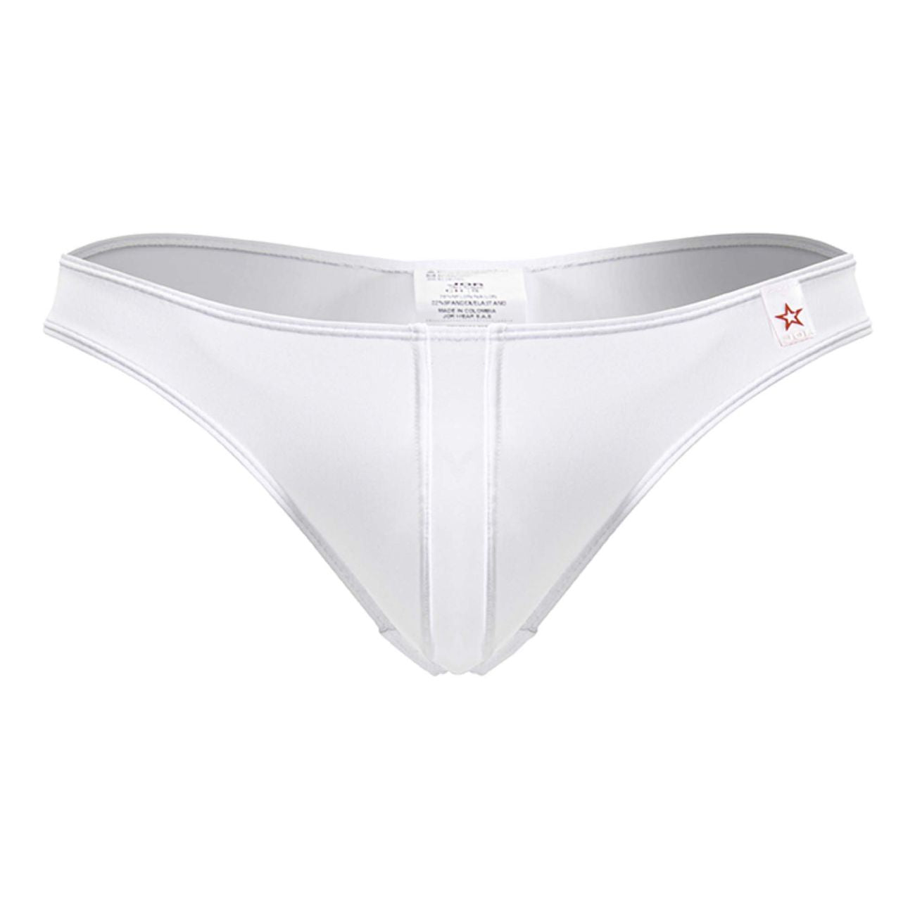 Jor 2151 apolo thongs in white with sleek minimalist design smooth fabric and subtle stitching details