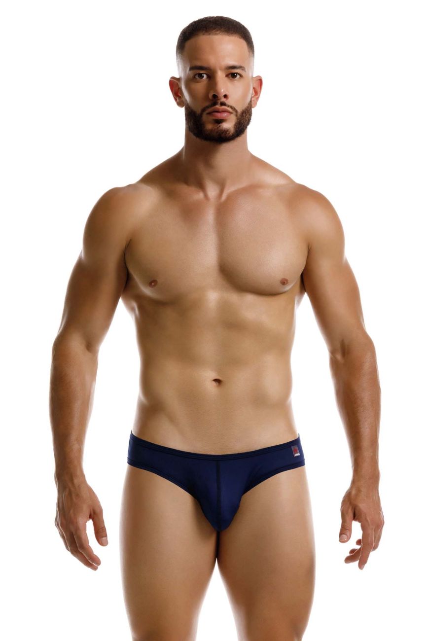 Navy blue JOR 2242 Origin briefs featuring a small red and white logo on the waistband