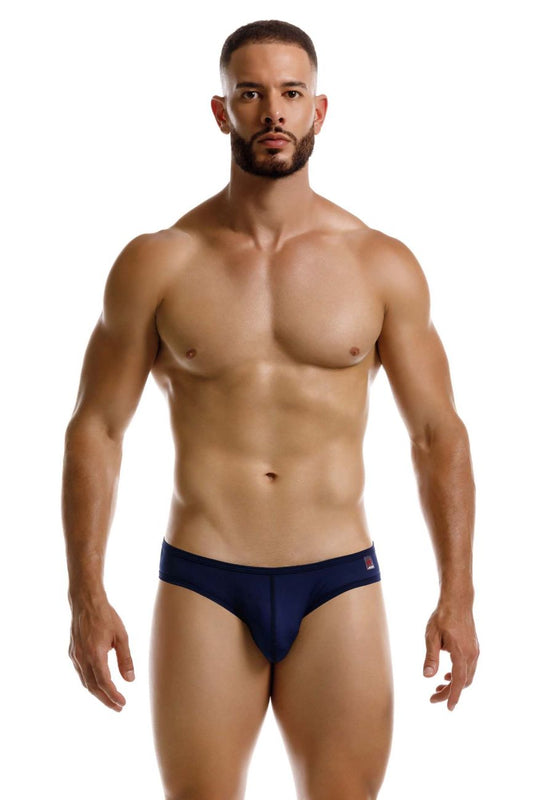 Navy blue JOR 2242 Origin briefs featuring a small red and white logo on the waistband