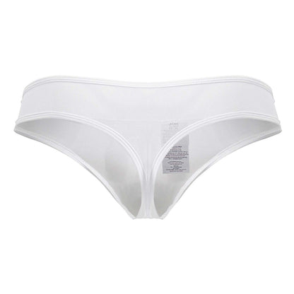 White mesh jor 2242 origin thong with smooth seamless design and subtle brand tag visible at the back