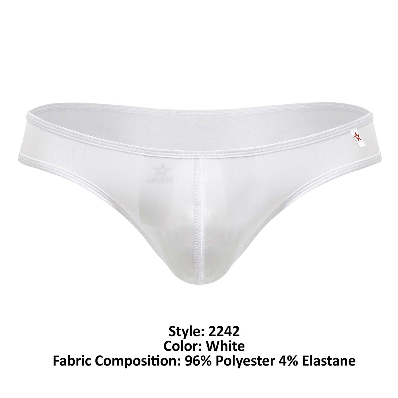White sheer mesh briefs jor 2242 origin thong made of 96 polyester and 4 elastane front view