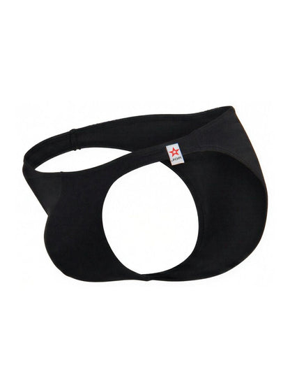 Black jor 2273 travel swim bikini briefs with sleek form-fitting design and circular cutout for comfortable swimwear use