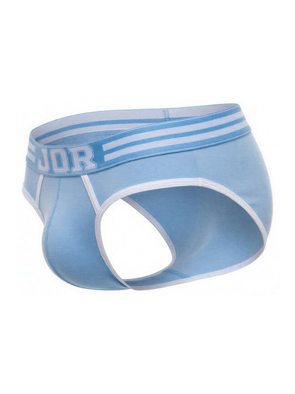 Light blue jor 2321 college briefs with white trim and striped waistband for comfortable everyday wear