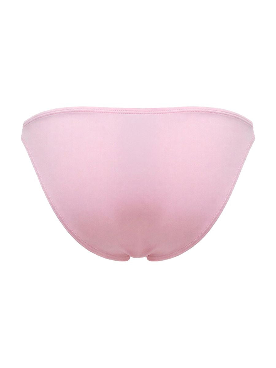 A delicate translucent pink mesh bikini bottom with a smooth seamless design from JOR 2355 Eros Bikini