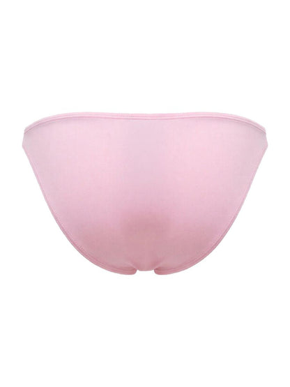 A delicate translucent pink mesh bikini bottom with a smooth seamless design from JOR 2355 Eros Bikini