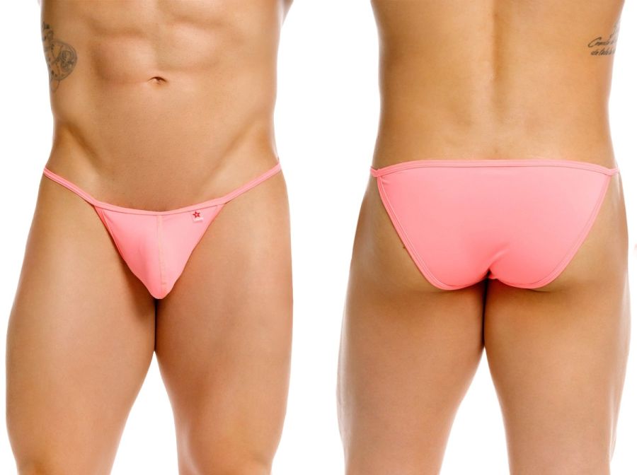 Pink thong bikini jor 2358 axel in candy color with a small front logo made from comfortable fabric