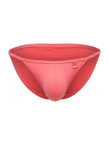 A coral-colored seamless jor 2358 axel bikini brief with smooth fabric and minimalistic design