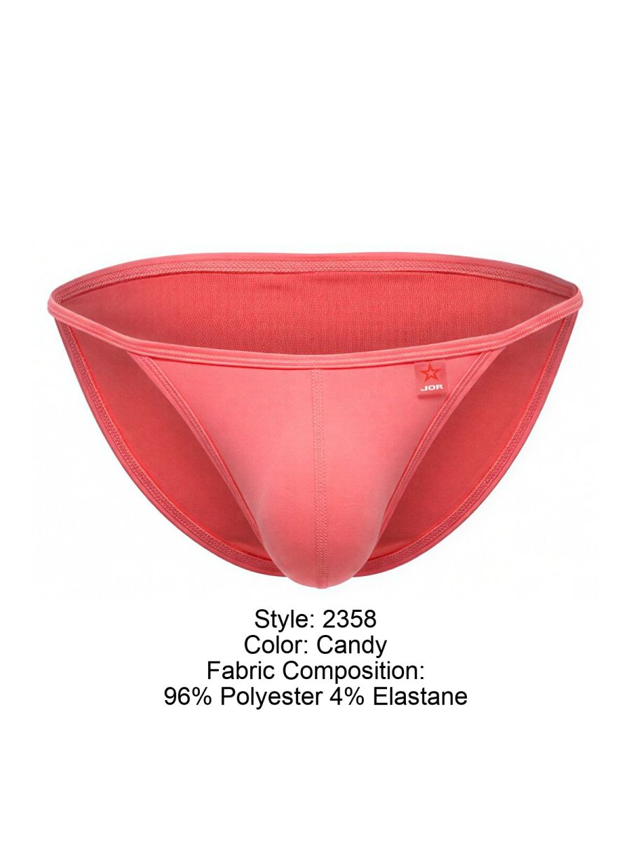 Candy-colored jor 2358 axel bikini men’s briefs made from 96 polyester 4 elastane with a sleek fit