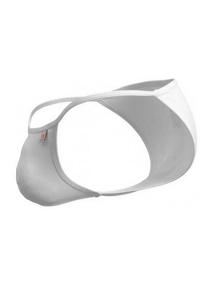 White form-fitting JOR 2358 Axel bikini briefs with sleek minimalist design and subtle elastic waistband
