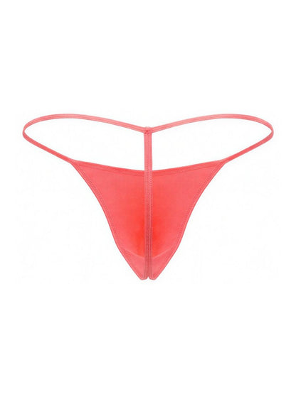 A coral-colored sheer mesh thong with a central zipper and thin straps from JOR 2359 Axel G-string color candy
