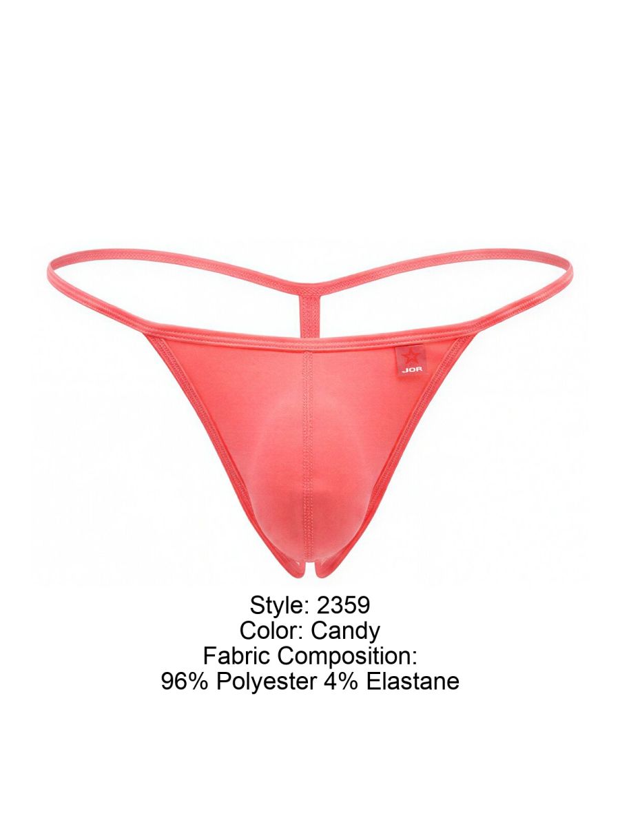 Candy-colored sheer polyester and elastane thong jor 2359 axel g-string with thin supportive design