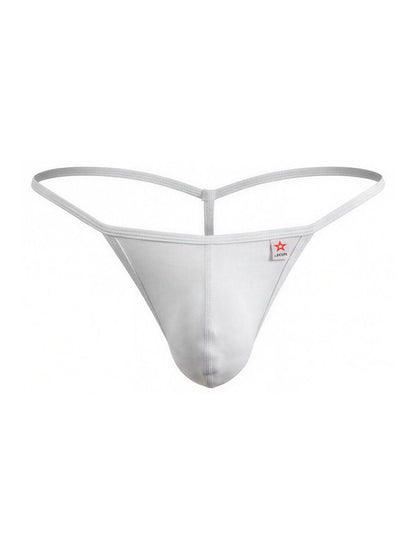 White jock brand axel g-string thong in white with smooth form-fitting design and thin elastic straps