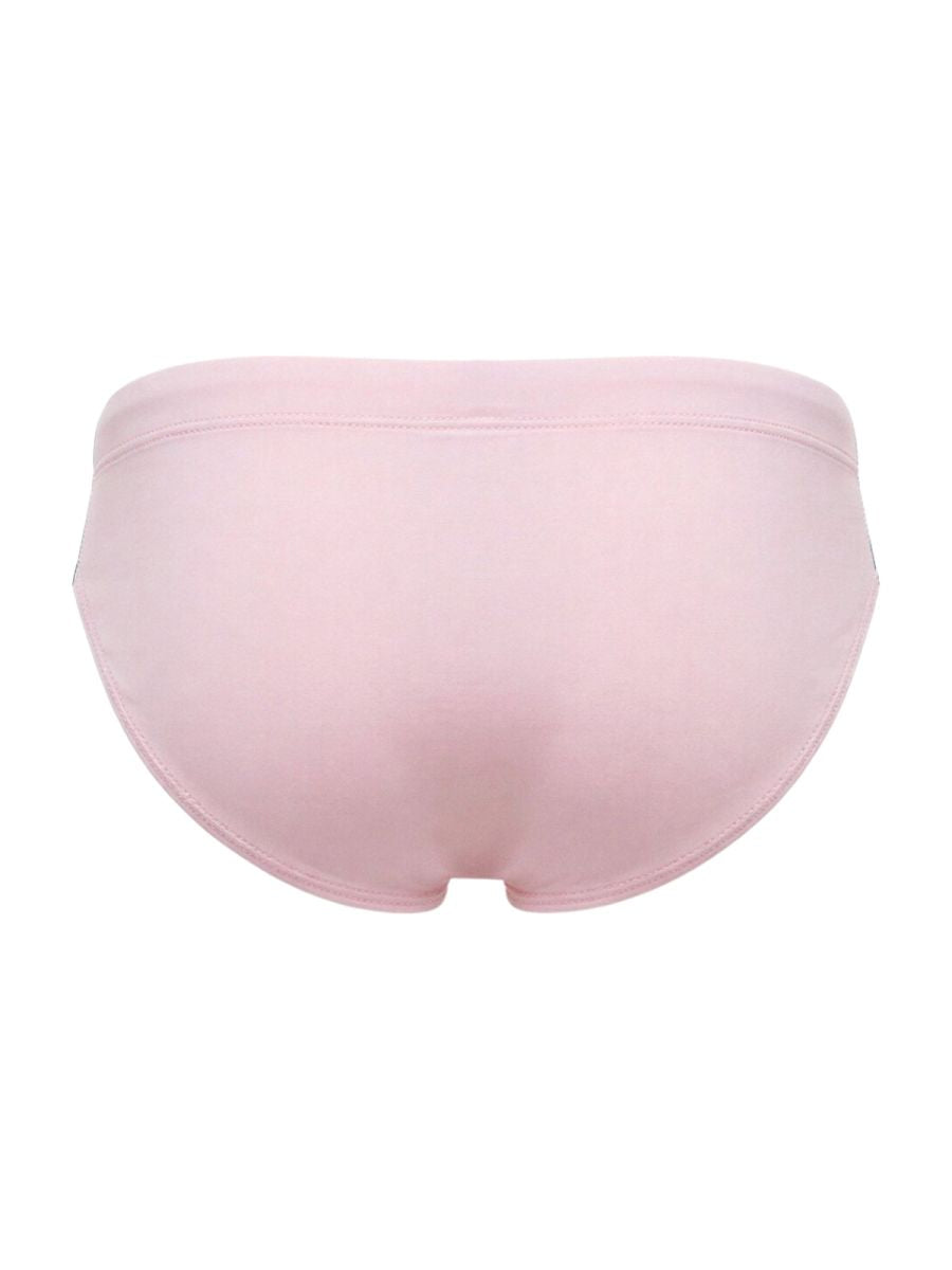 Soft pink jor 2384 wind swim briefs with seamless smooth fabric finish designed for comfortable swimwear use