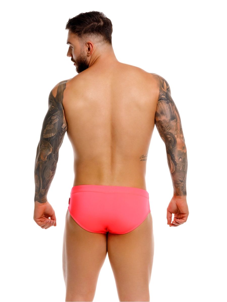 Bright pink jor 2387 travel swim briefs designed for comfort and quick drying in vibrant candy color