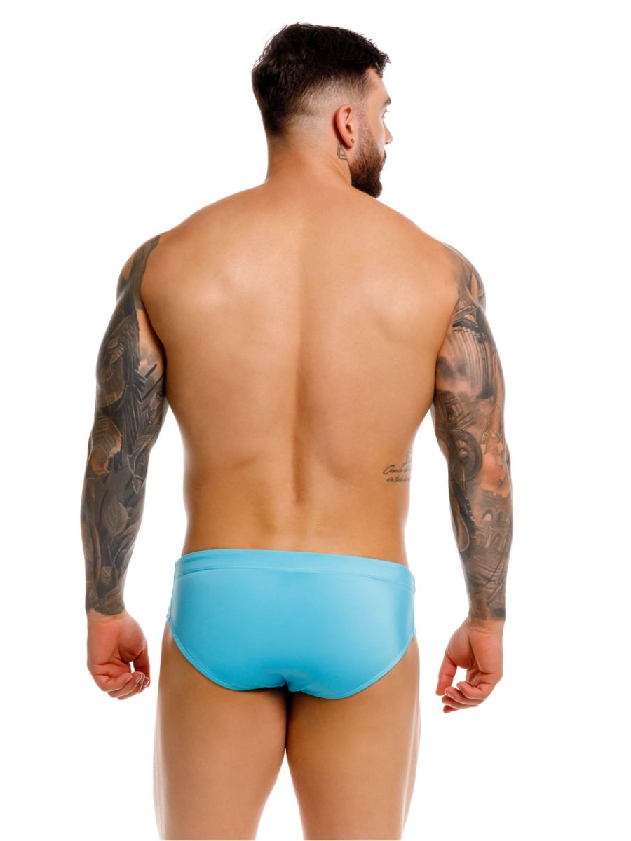 Bright blue jor 2387 travel swim briefs in turquoise with a smooth, form-fitting design for comfortable swimming