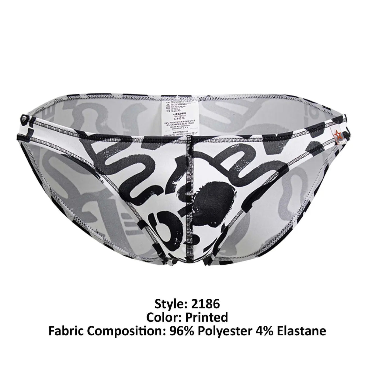 JOR Men's Underwear 2186 Love Bikini Color Printed