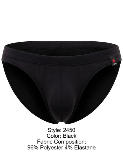 JOR 2450 Sous-vêtements masculins Invisible Briefs Confort Élégant Couleur Noir