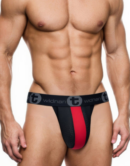 WildmanT Big Boy Pouch Rubber/Cotton Jockstrap Red