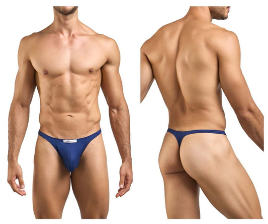 Justin simon xsj03 classic blue thong with small white front label in peach navy color combination