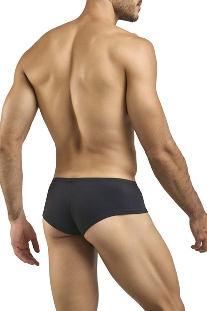 Black briefs justin simon xsj13 cheeky bulge boxer with smooth form-fitting design in peach black color
