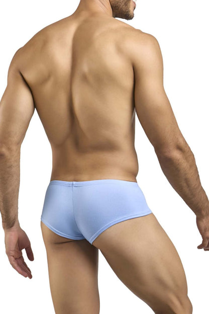 Light blue cheeky bulge boxer briefs by justin simon xsj13 with peach blue color and comfortable fit