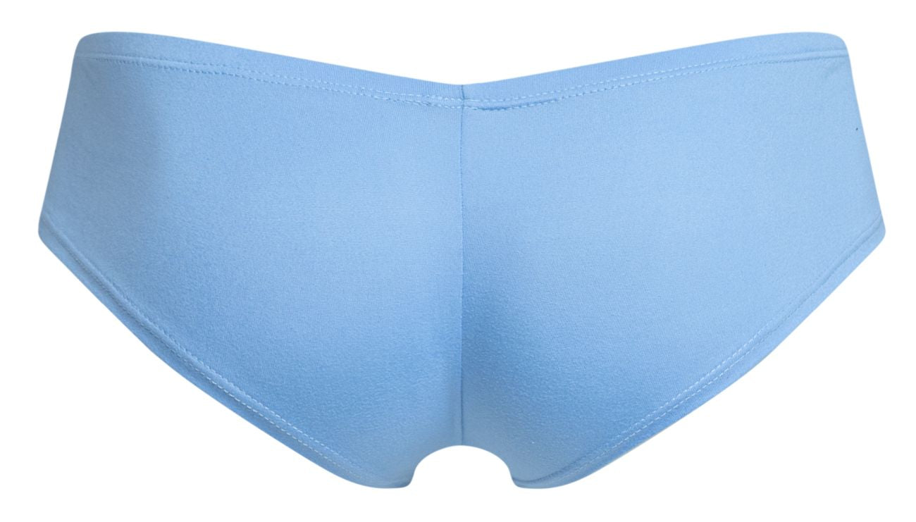 Justin simon xsj13 cheeky bulge boxer in peach blue with smooth texture and seamless design for women