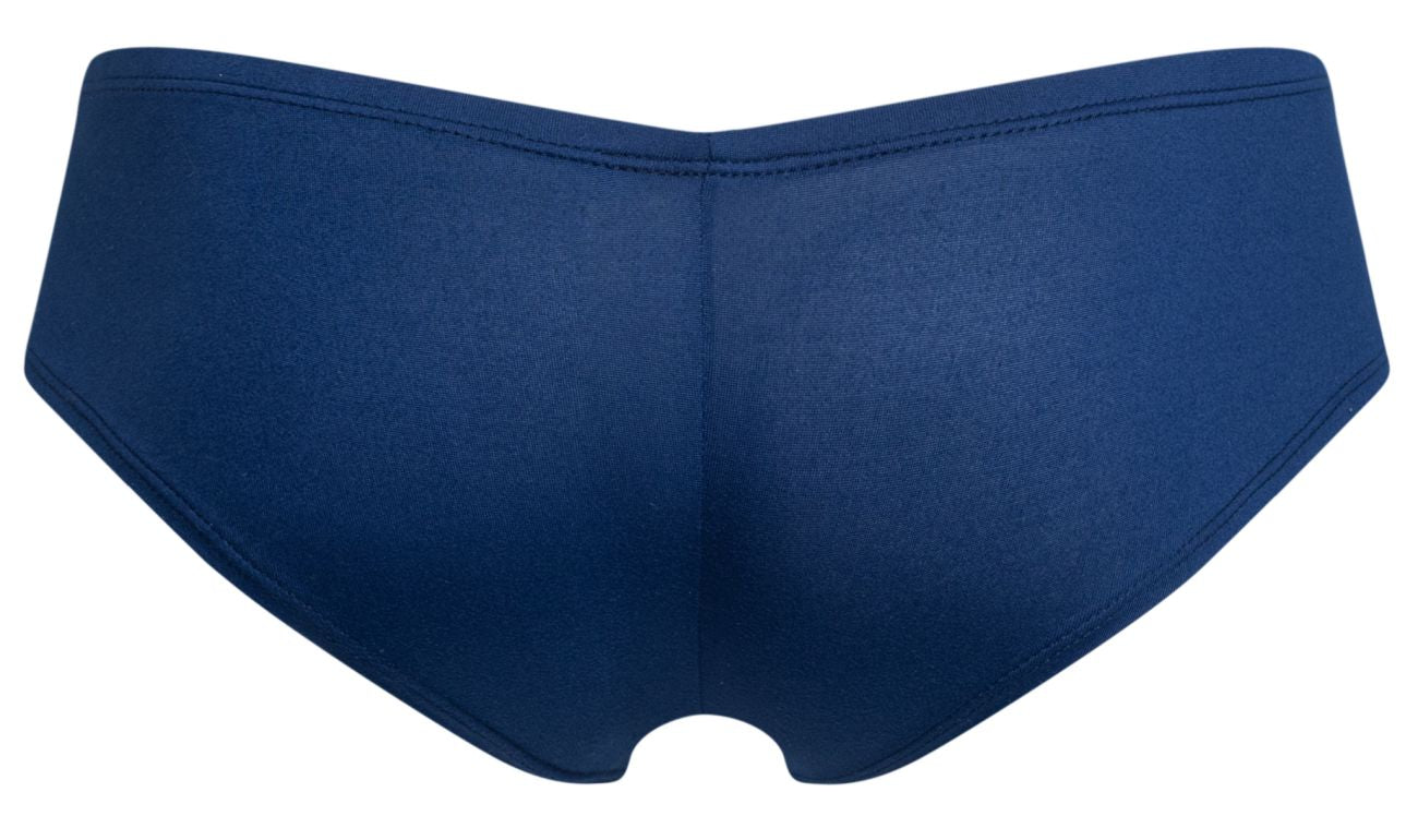 Justin+Simon xsj13 cheeky bulge boxer navy blue seamless briefs designed for comfort and support in peach navy color