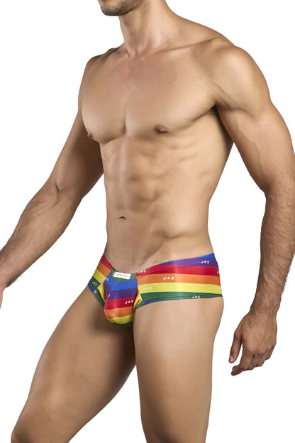 Justin simon xsj22 cheek briefs color pride flag rainbow striped jvs men’s briefs with snug fit and elastic waistband