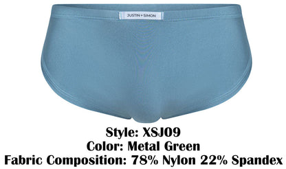 JUSTIN+SIMON XSJ09 Running Shorts Color Metal Green