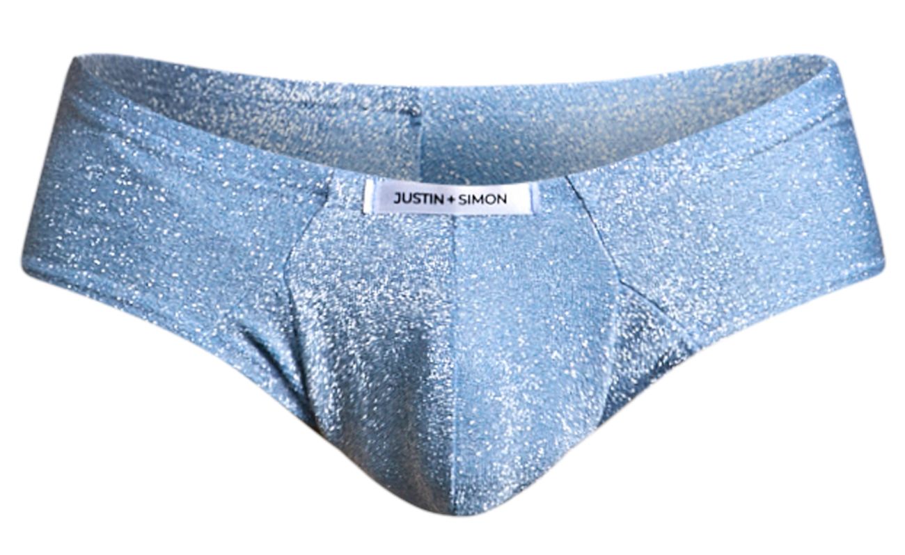 JUSTIN+SIMON XSJ22 Cheek Briefs Color Lurex Blue