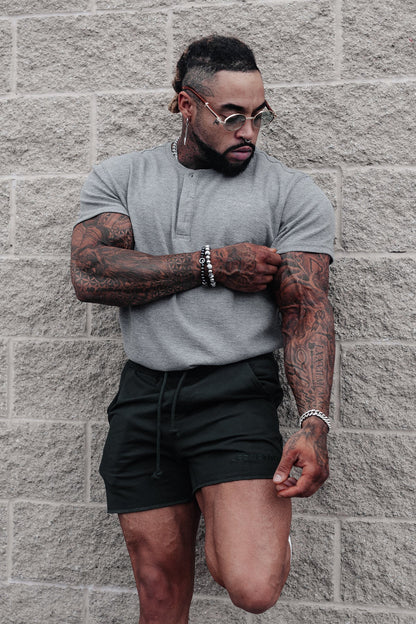 Jed North Men's Waffle Henley T-Shirt - Light Gray