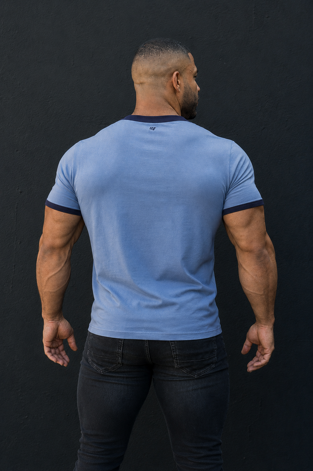 Jed North Men's Muscle-Fit Ringer T-Shirt - Electric Blue