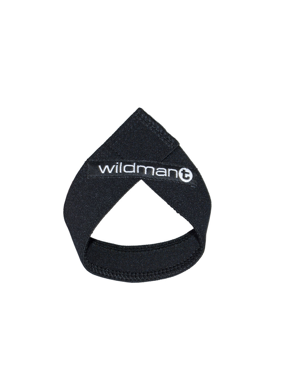 Black WildmanT The Lift fabric support strap with white logo branding on an angled front panel.