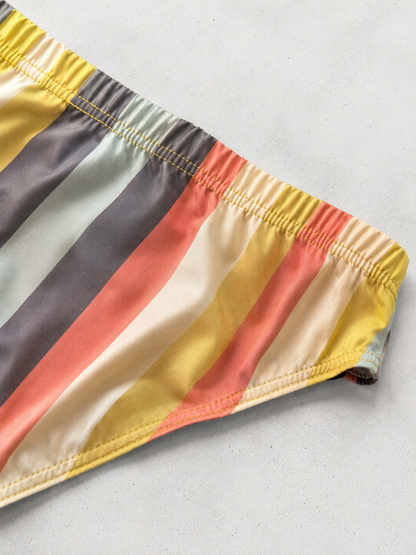 JJ Malibu Men's Lovesick Briefs - Retro Stripes 2.0