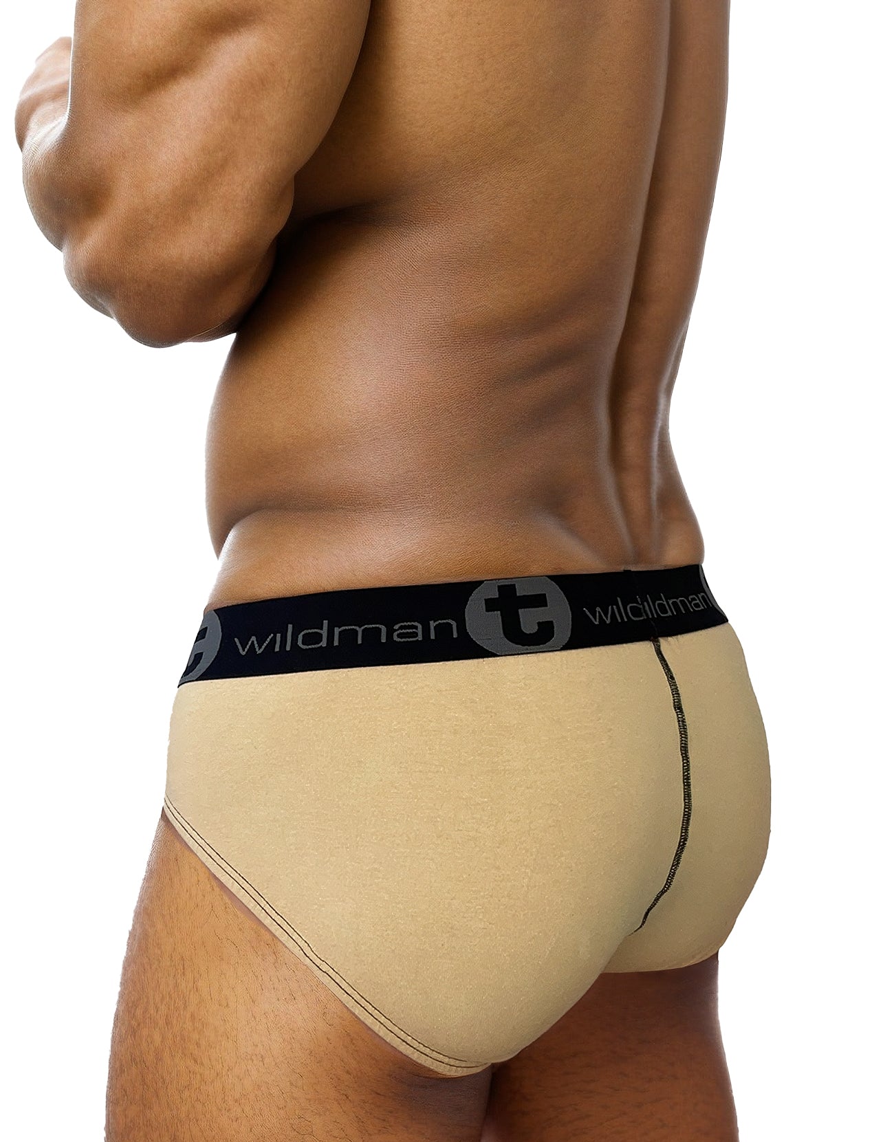 WildmanT Monster Cock Cotton Brief with Stripe Tan