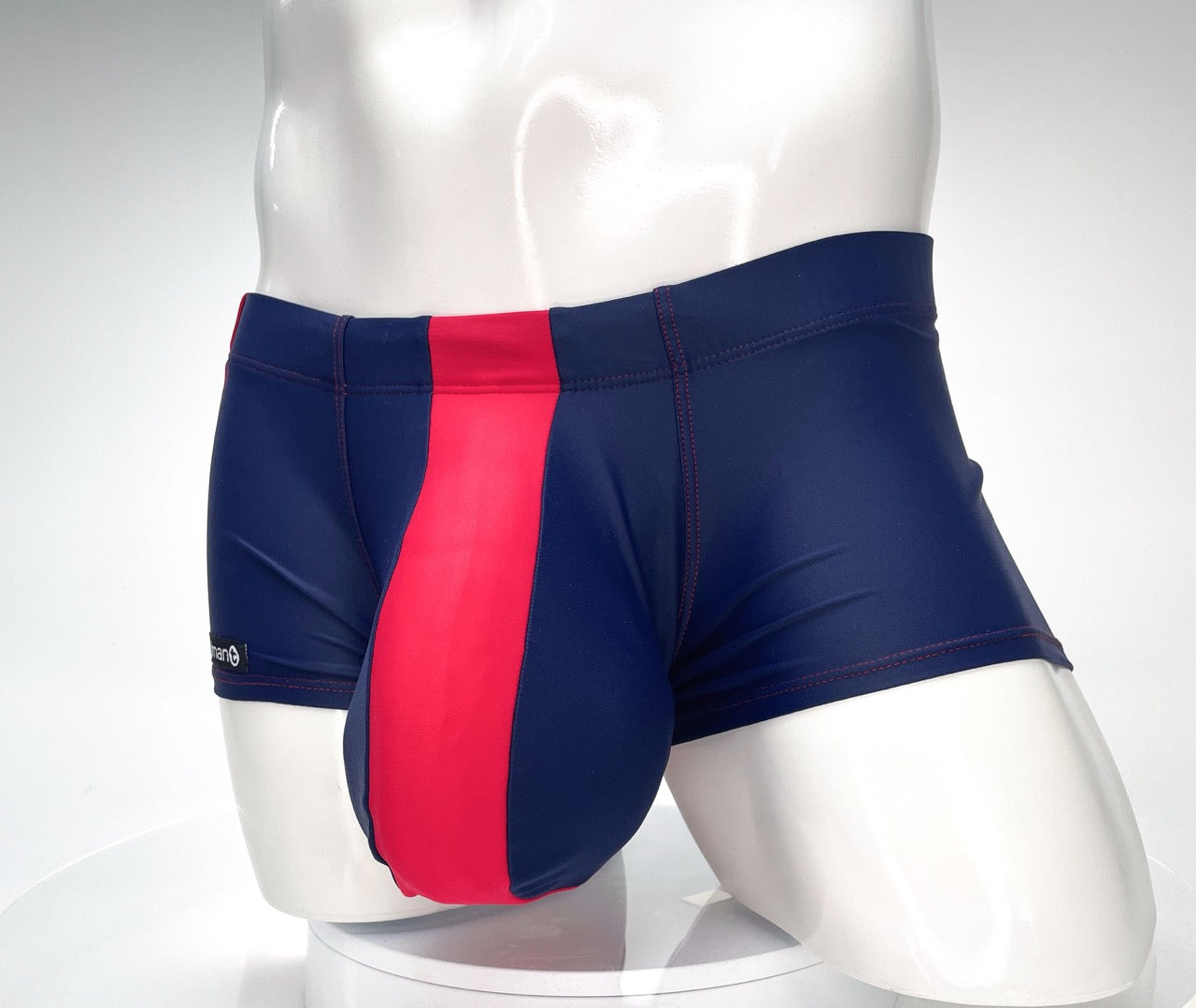 WildmanT Monster Cock Swim Square Cut Marineblau/Rot