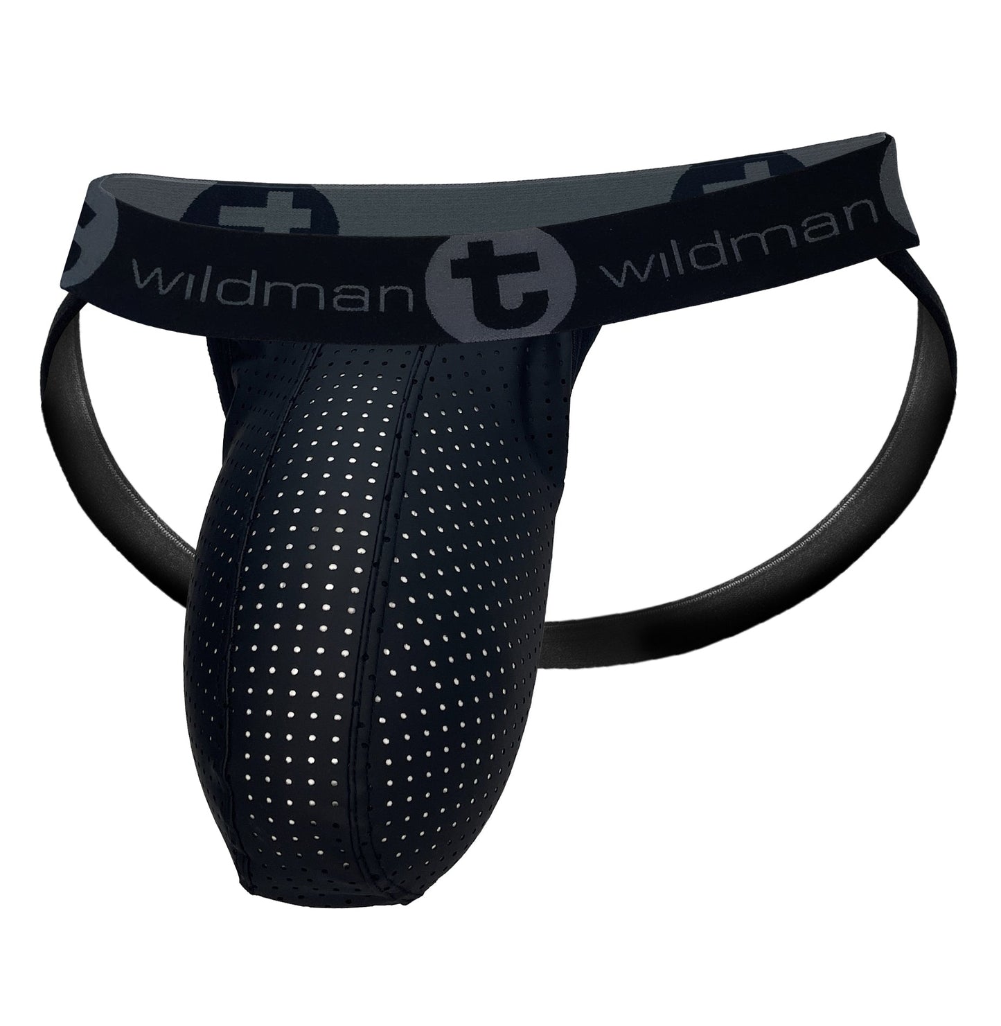 WildmanT Monster Cock Rubber/Cotton Jockstrap Black