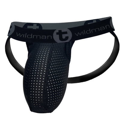 WildmanT Monster Cock Rubber/Cotton Jockstrap Black
