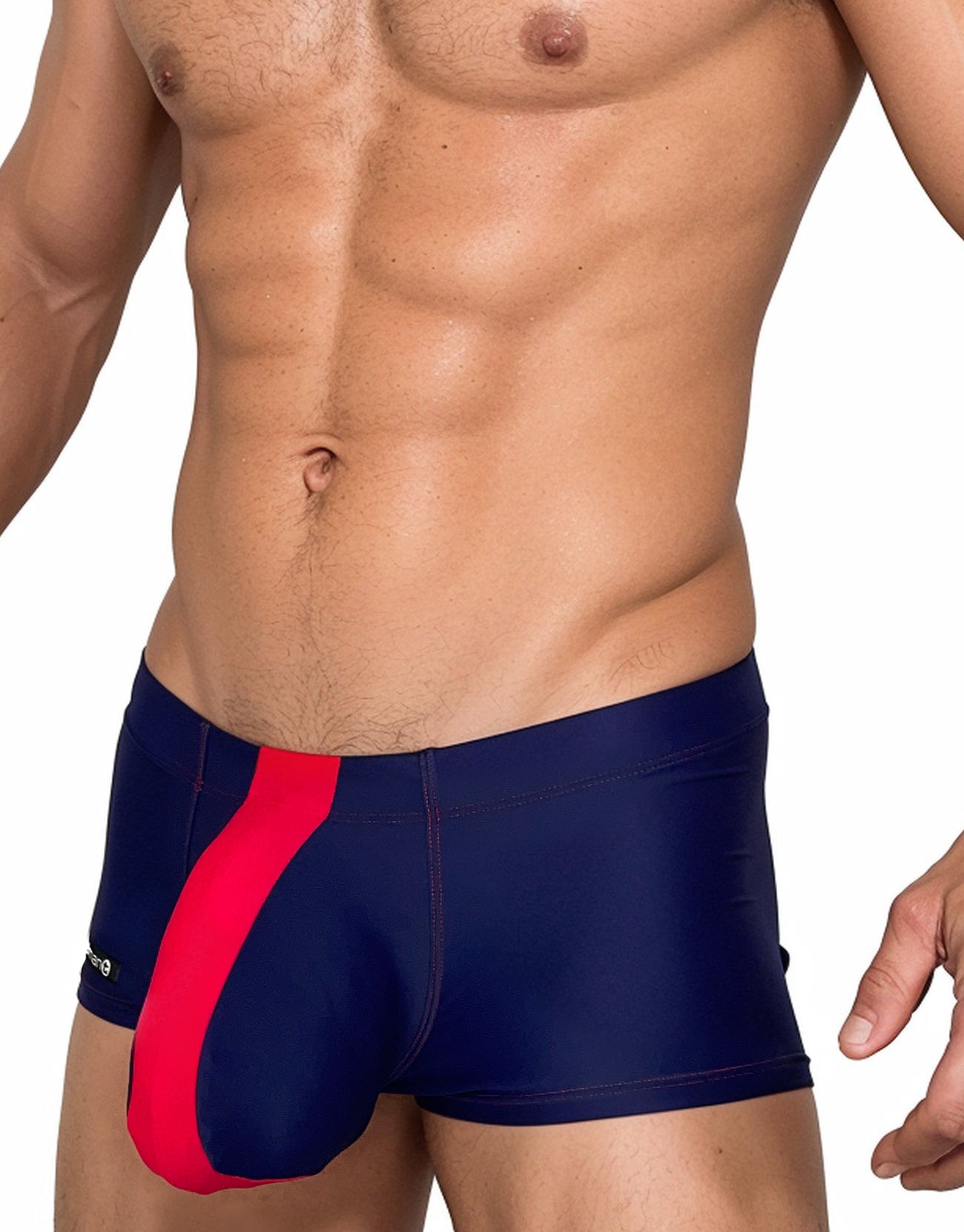 WildmanT Monster Cock Swim Square Cut Marineblau/Rot