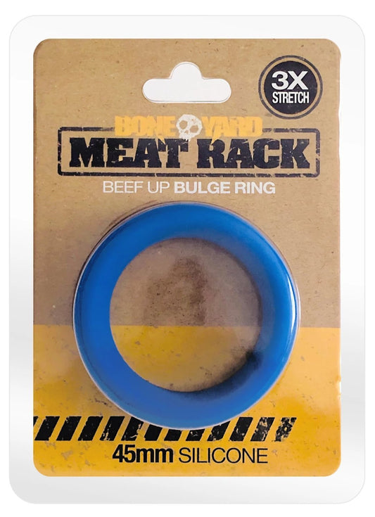 Blue silicone meat rack ring 45mm diameter designed for cooking and grilling meat evenly