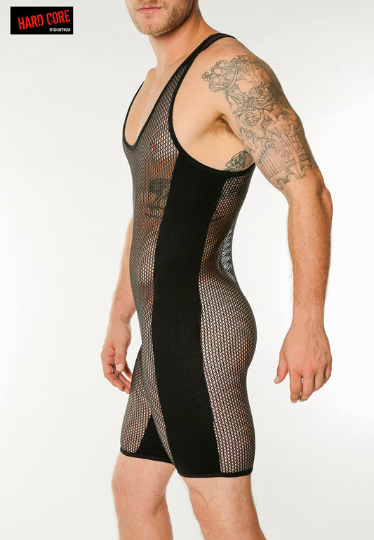 Go Softwear 4208 Herren-Singlet aus Chain Link Mesh - Schwarz