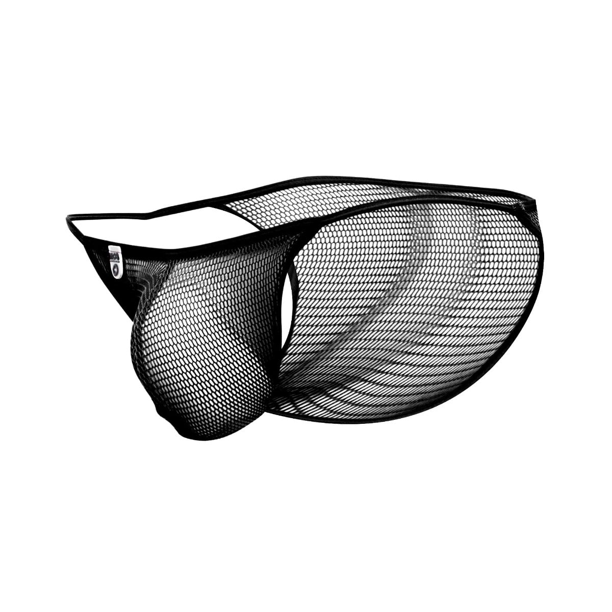 Mob men’s fishnet bikini final sale black mesh briefs with sleek form fitting design and reinforced elastic waistband